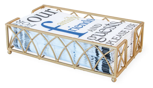 Guest Towel Matte Gold Metal Caddy