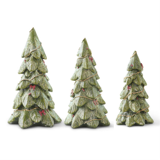 Resin Green Glitter Trees