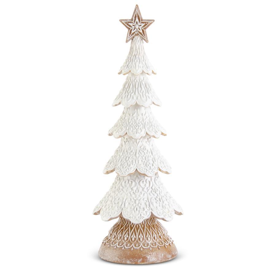 18.5" Resin Glitter Gingerbread Tree