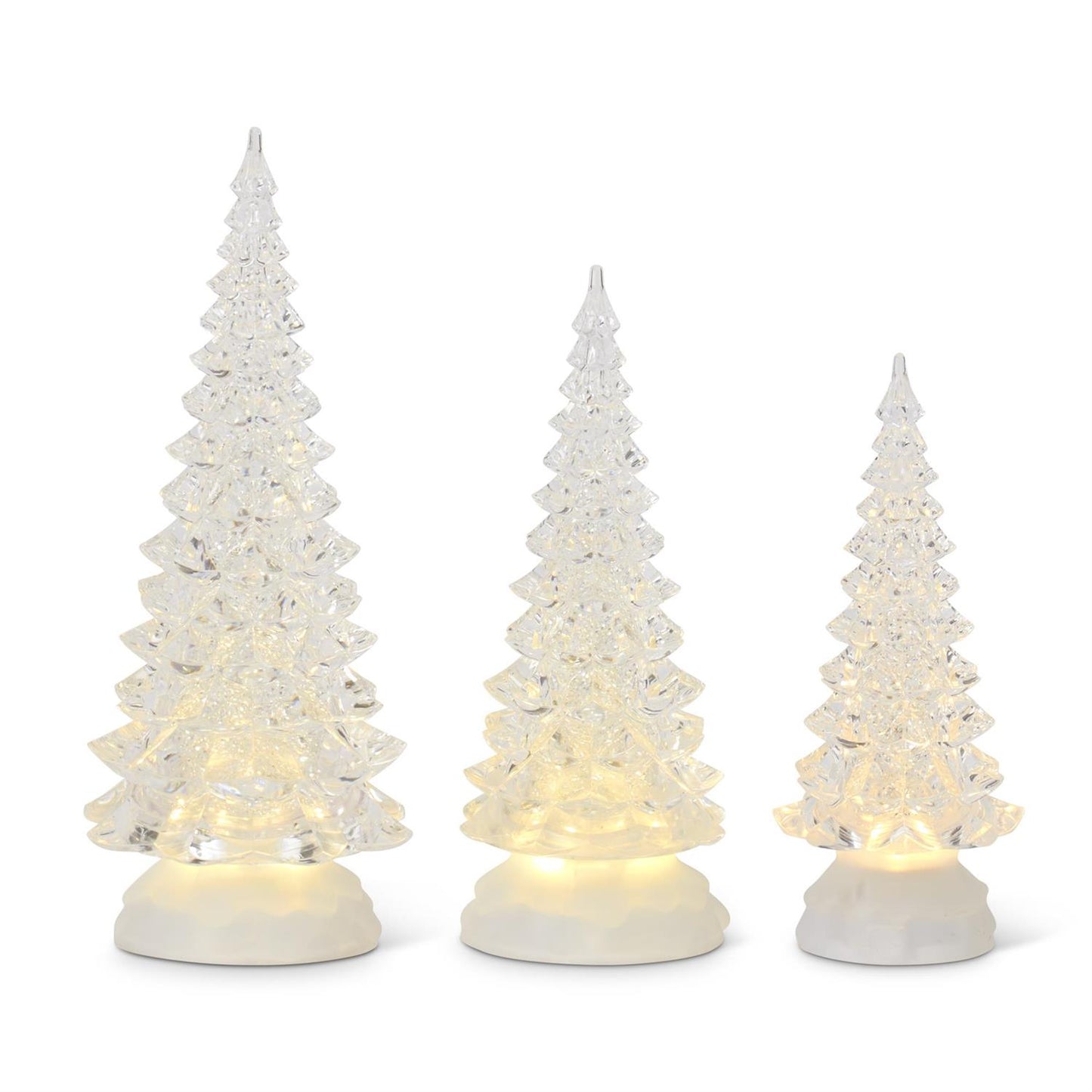 Clear Acrylic LED Tree Snow Globes