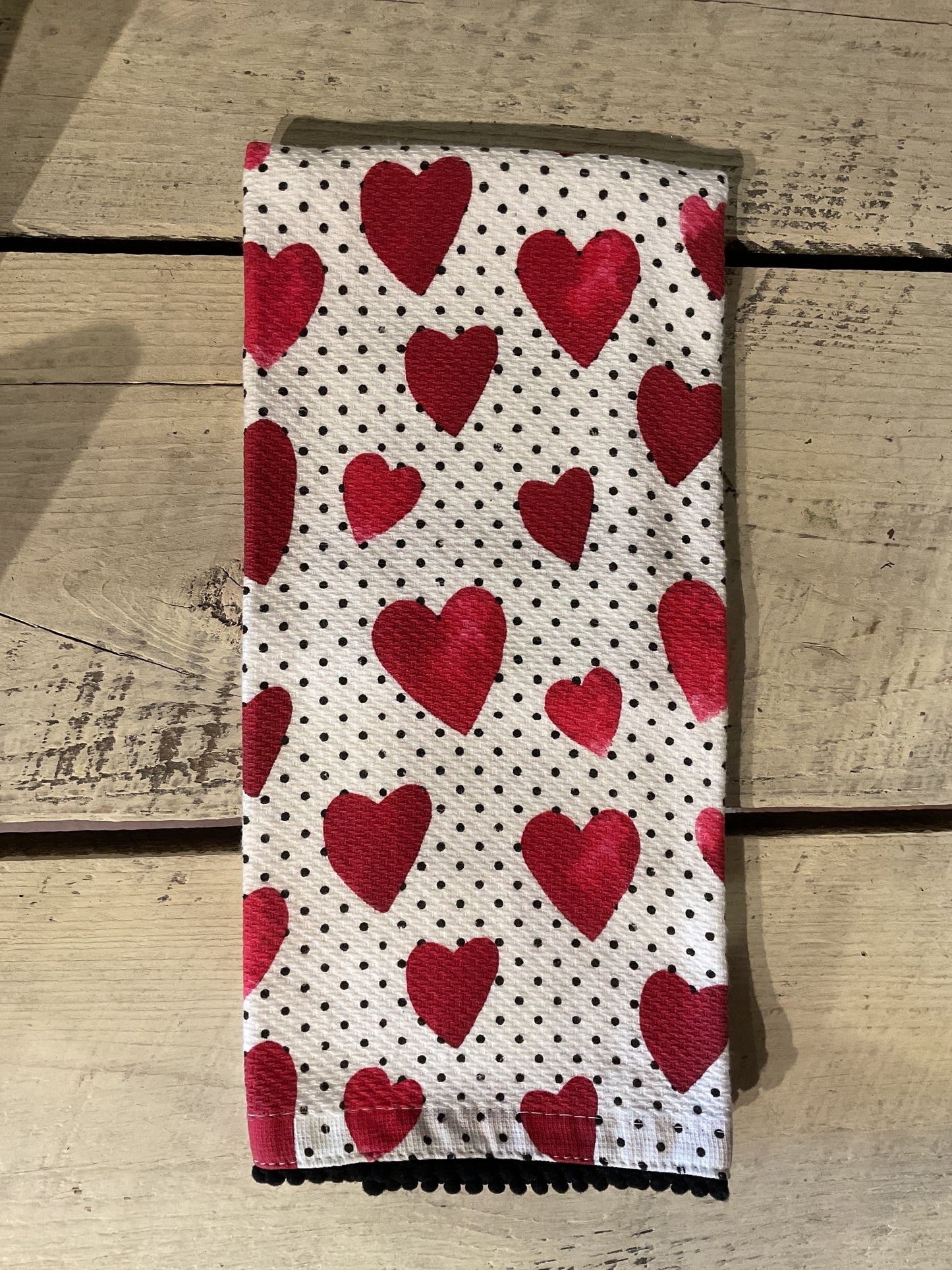 Valentine Hearts Tea Towel