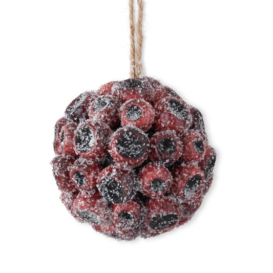 5" Burgundy Pod Ball Ornament