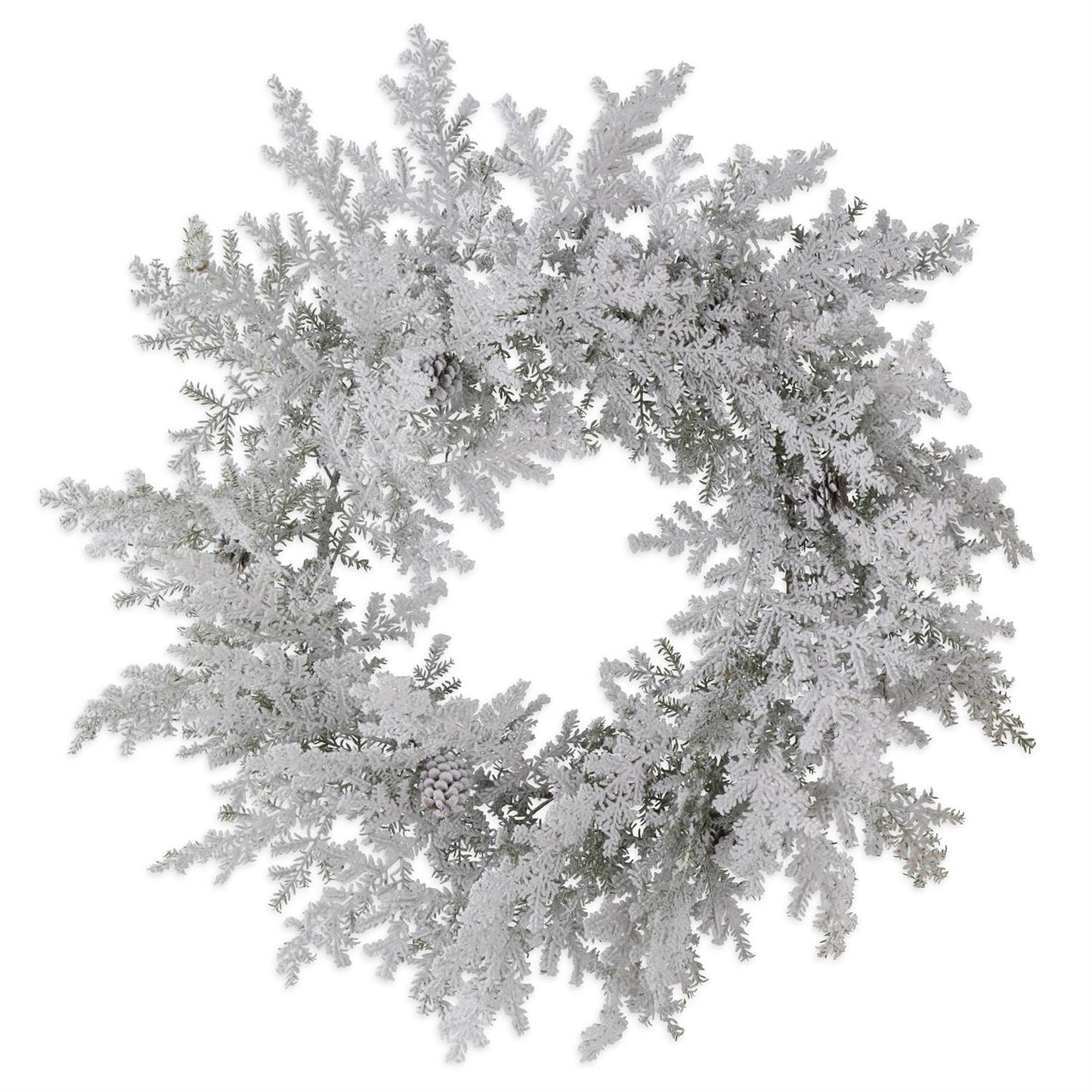 28" Flocked Pine Wreath