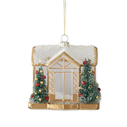 4.25" Glass Greenhouse Ornament