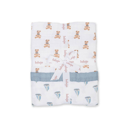 Classic Cotton Quilt- Vintage Bears & Sailboat