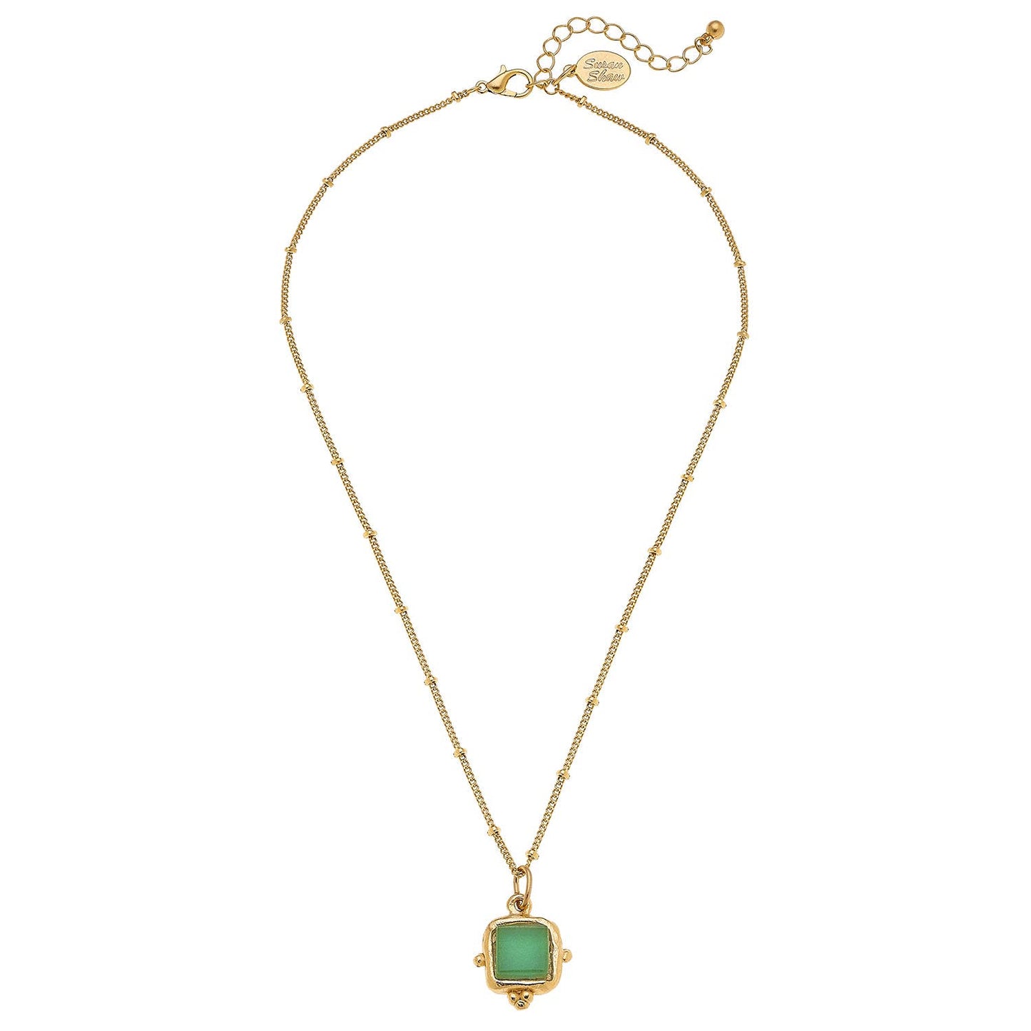 Charlotte Dainty Green Necklace