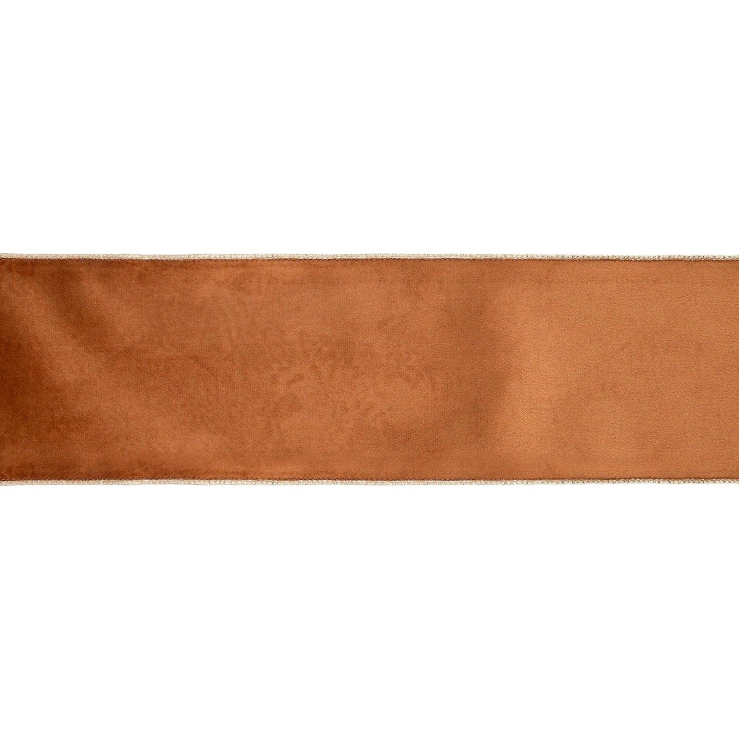 4" Reversible Classic Velvet Wired Ribbon | Rust/Gold | 10 Yard Roll