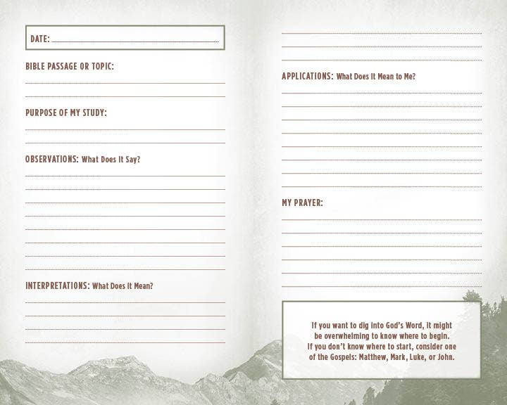 My Bible Study Tracker [Leather Forest]