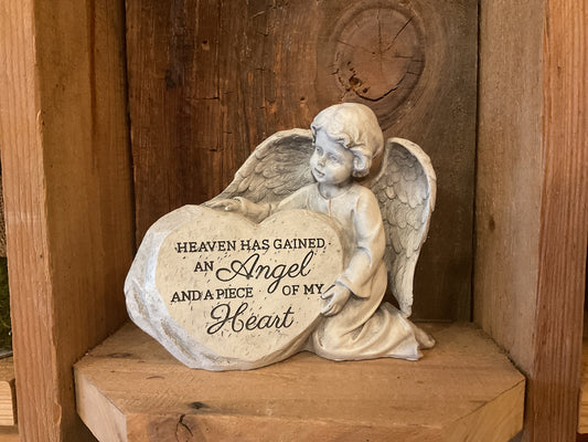 Angel w/Heart Statuette