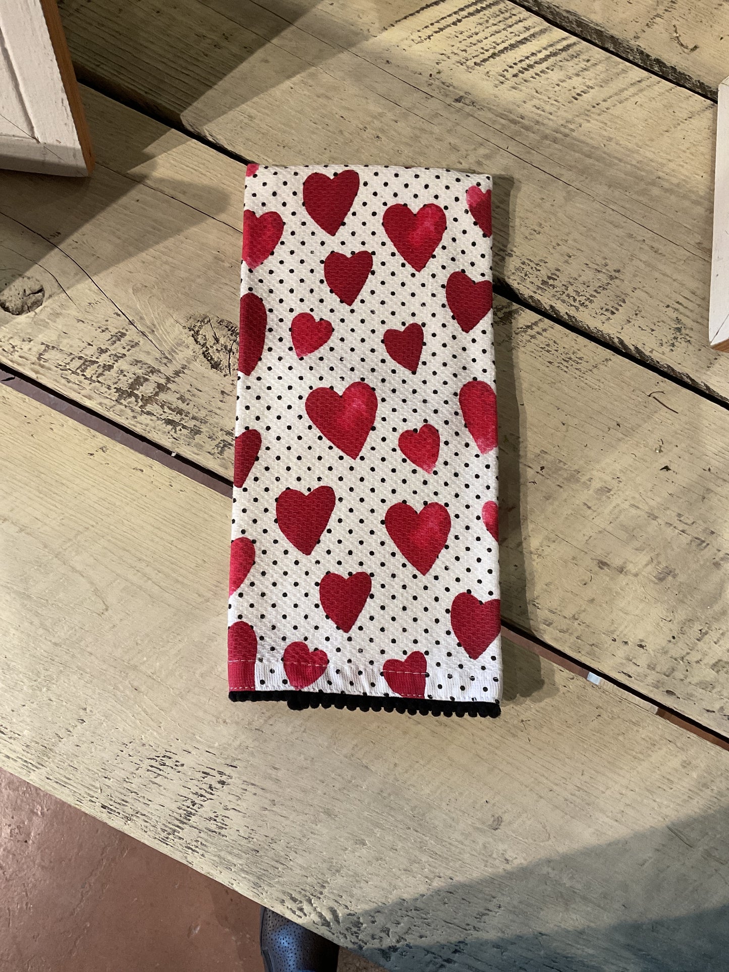Valentine Hearts Tea Towel