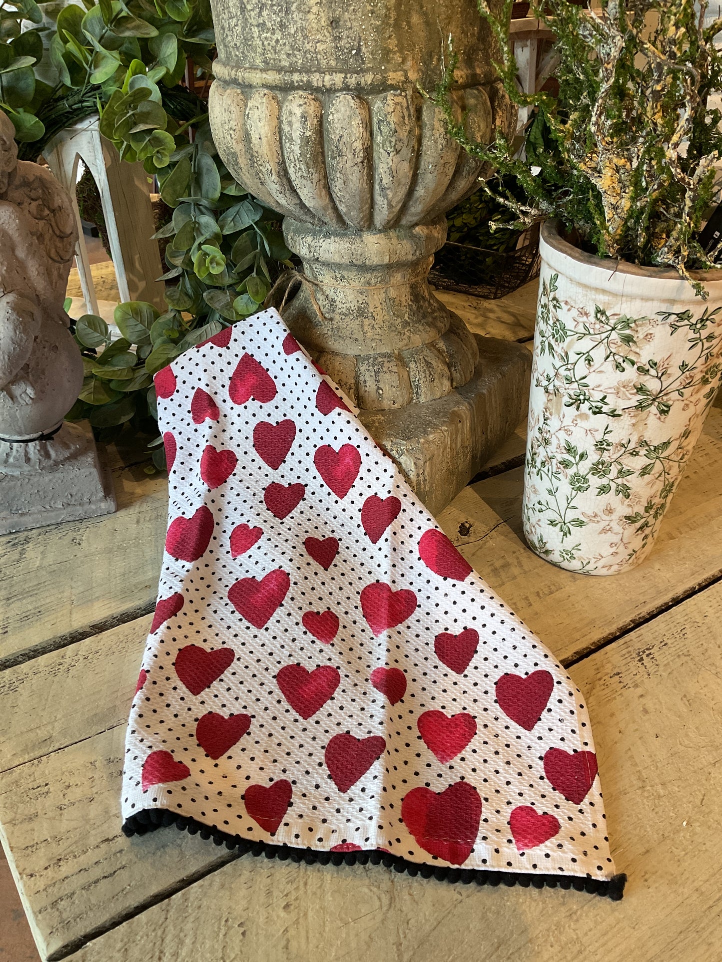 Valentine Hearts Tea Towel