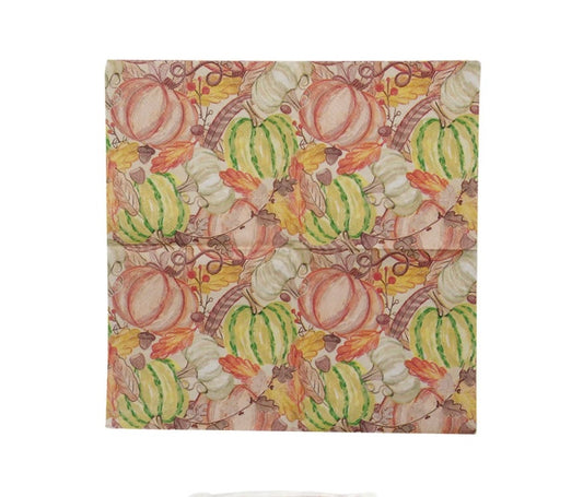 Cocktail Napkins w/ Pumpkin, Leaves & Acorns - 50 ct.