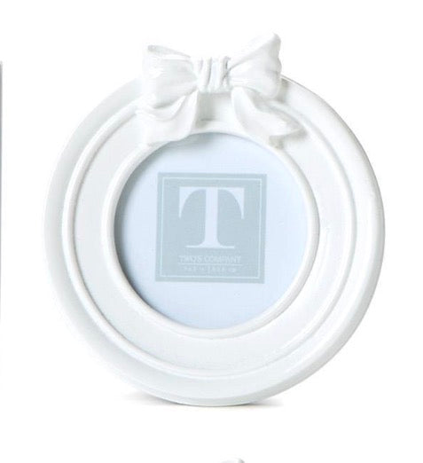 White Bow Photo Frame