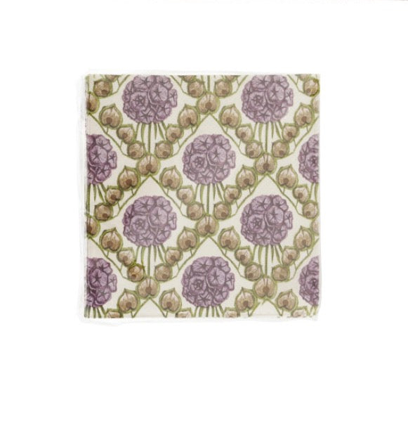 Cocktail Napkins w Flower Bouquet Pattern, multicolor