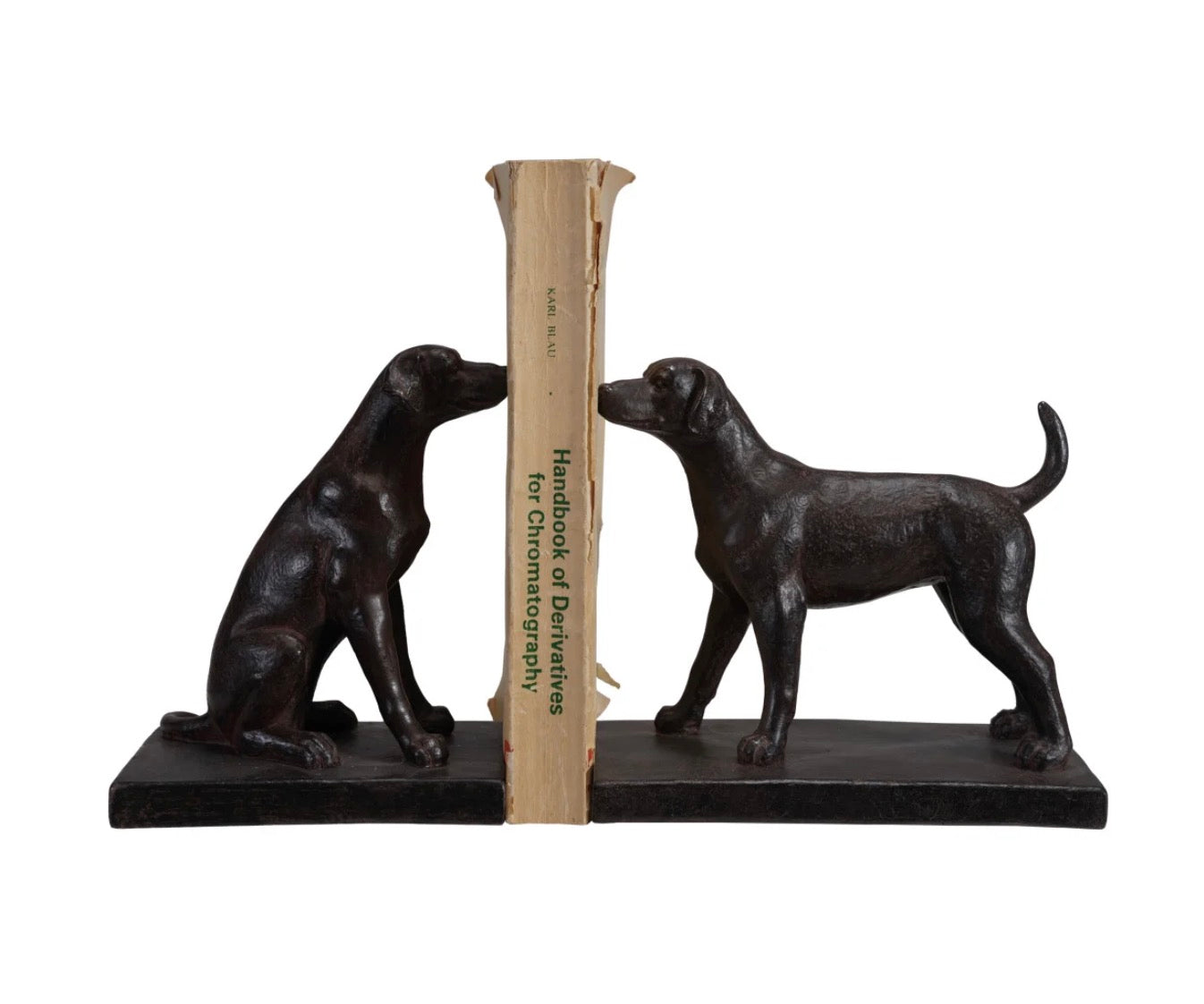 Set of Two, Resin Dog Bookends