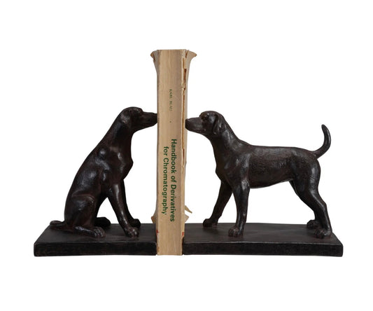 Set of Two, Resin Dog Bookends