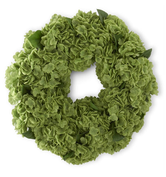 24 Inch Green Real Touch Hydrangea Wreath