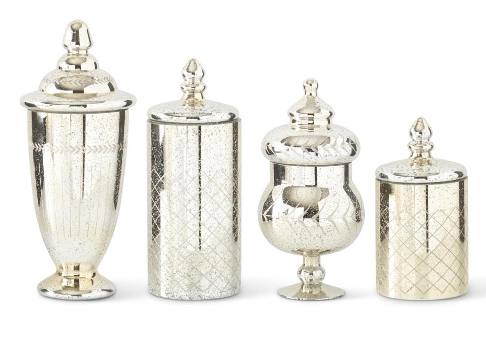 Mercury Glass Apothecary Jar