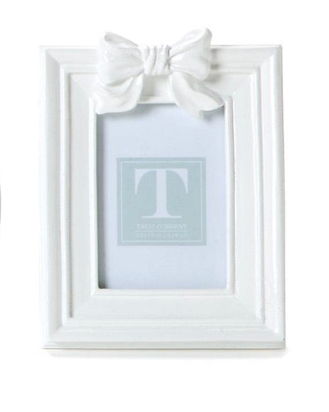 White Bow Photo Frame