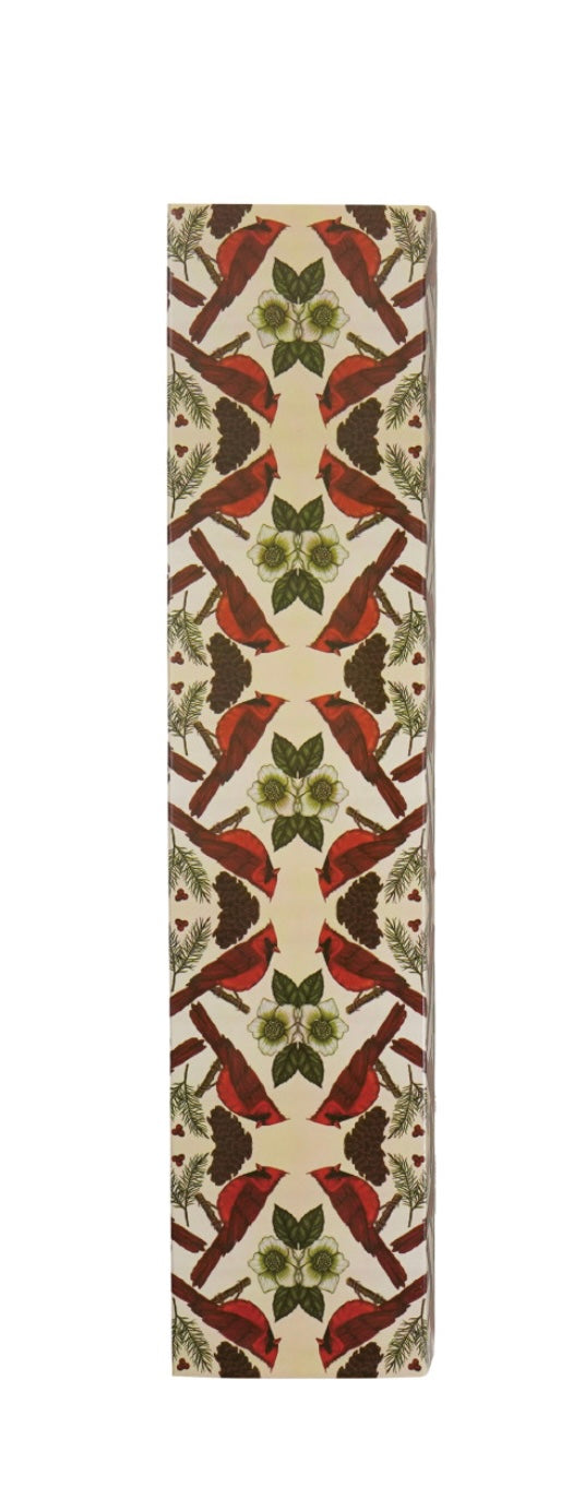 Safety Fireplace Matches in Matchbox w/ Seasonal Botanical Pattern, 3 Styles