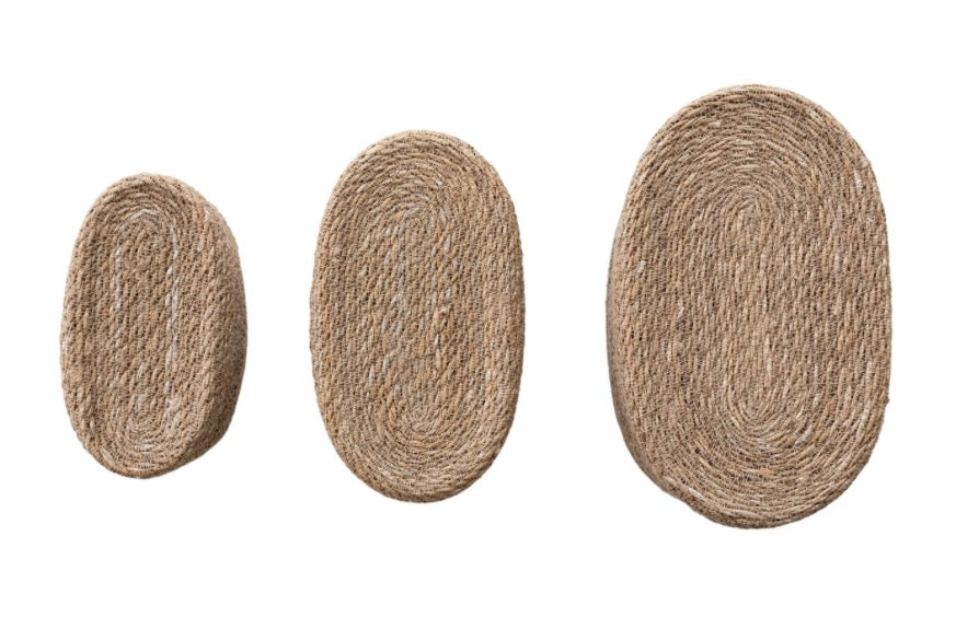 Hand Woven Seagrass Baskets w Lids