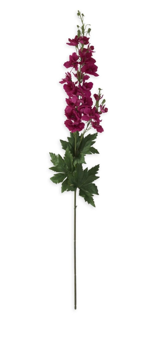 36 Inch Fushia Real Touch 3 Shoot Delphinium Stem