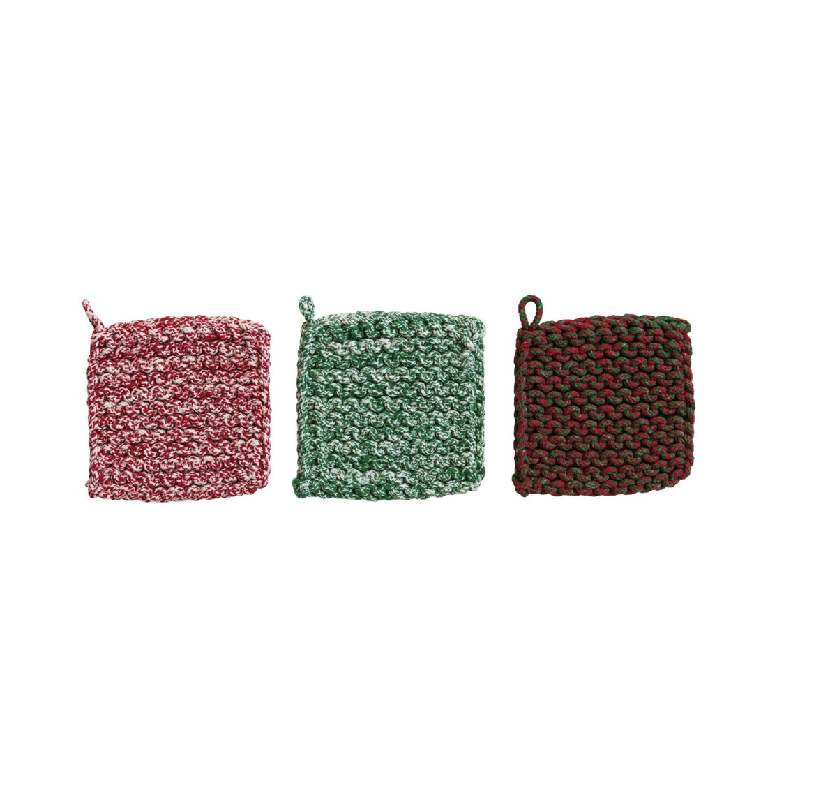 Melange Cotton Crocheted Pot Holder
