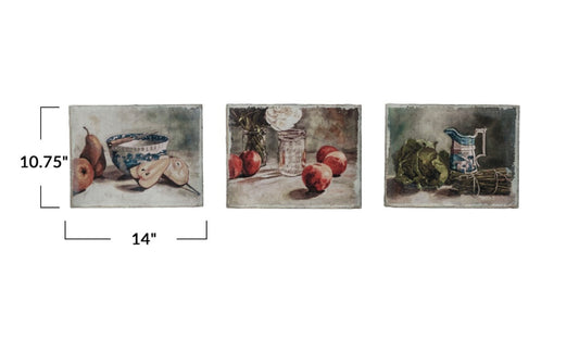 Canvas Wall Decor w/ Still Life, 3 Styles