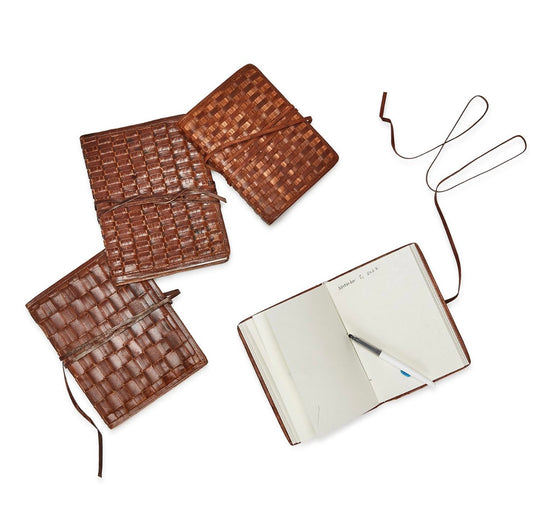 Chestnut Woven Leather Journal