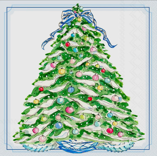 Boxwood with Ornaments Cocktail Napkins