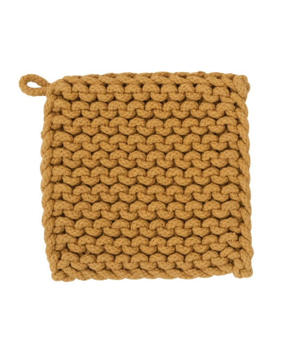 8" Square Cotton Crochet Pot Holder