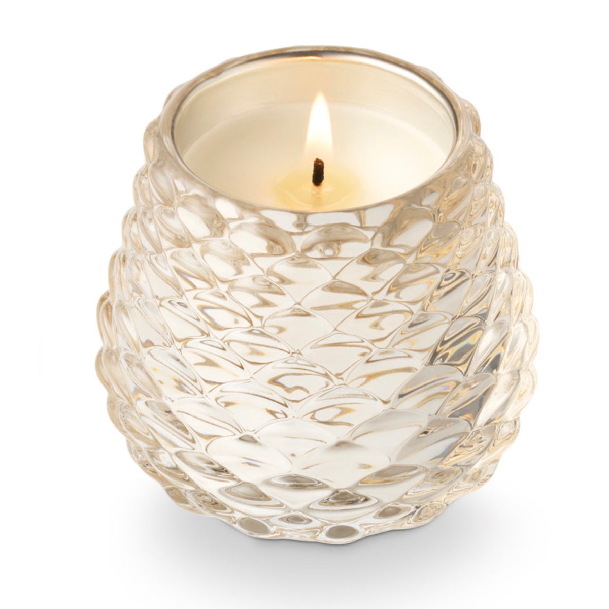 Winter White Glass Pinecone
