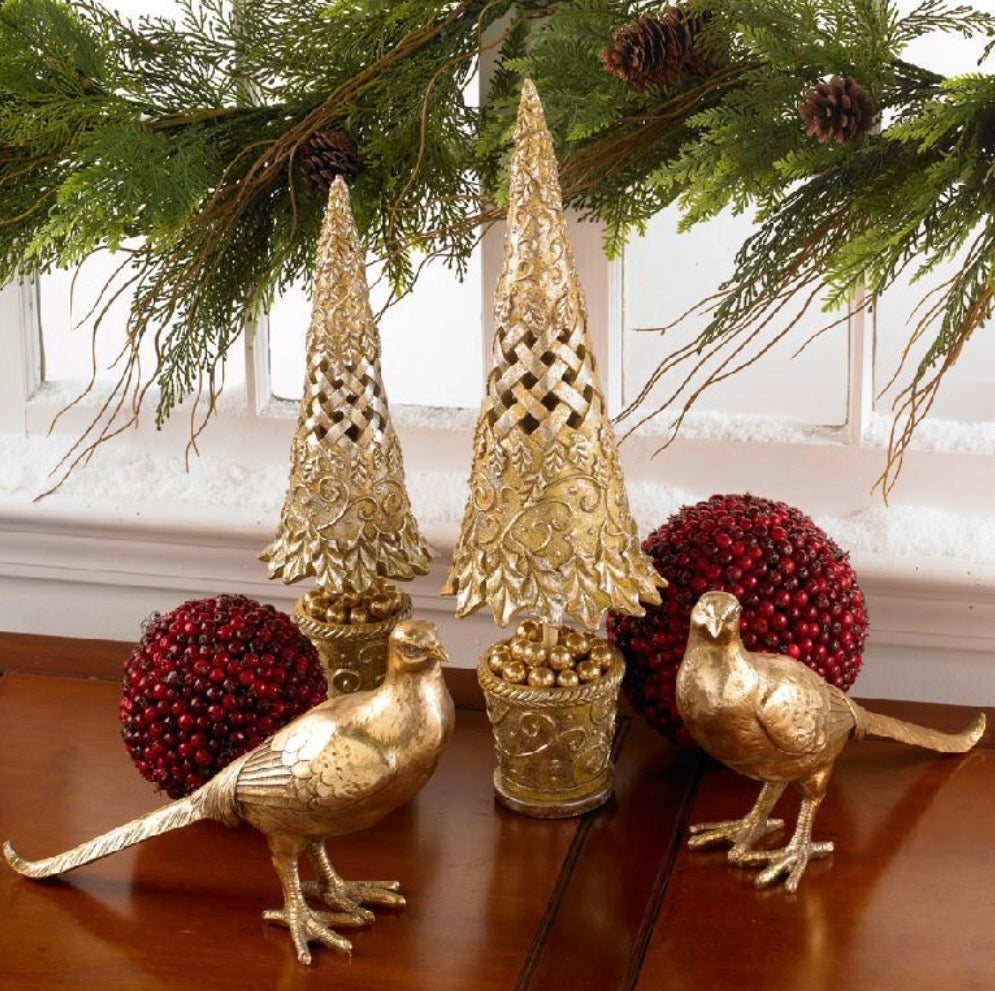 8” Gold Resin Pheasant, 2 styles