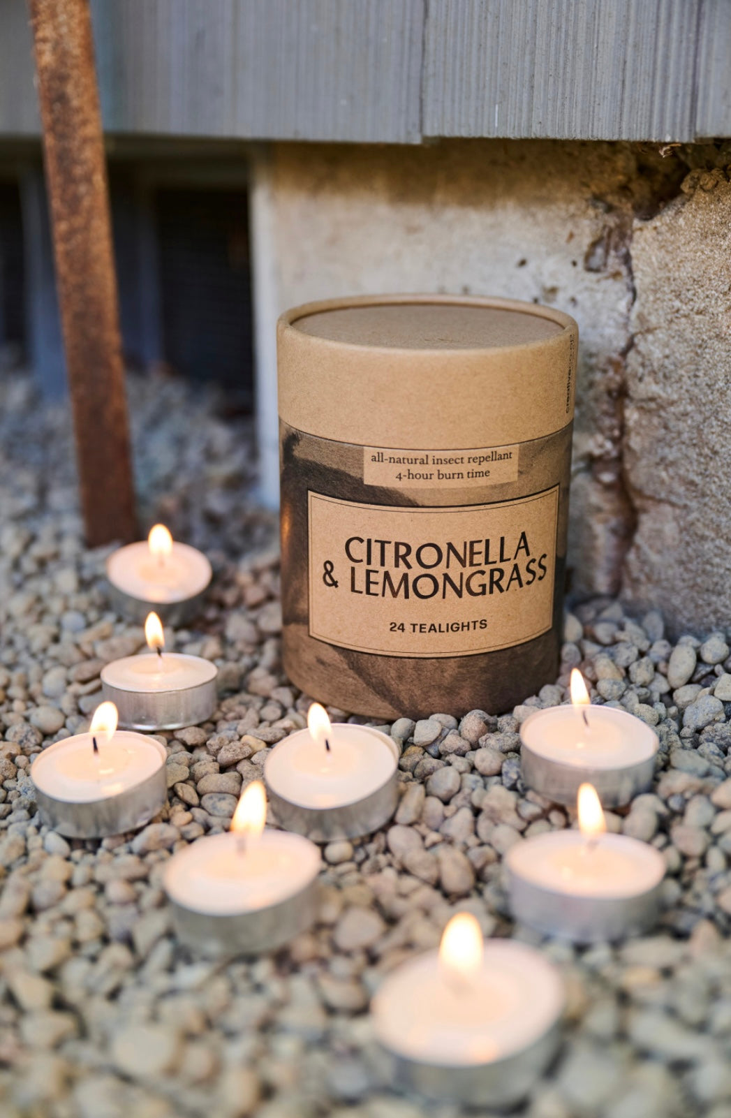 Citronella and Lemongrass Tealight Candles in Box, 24 ct.