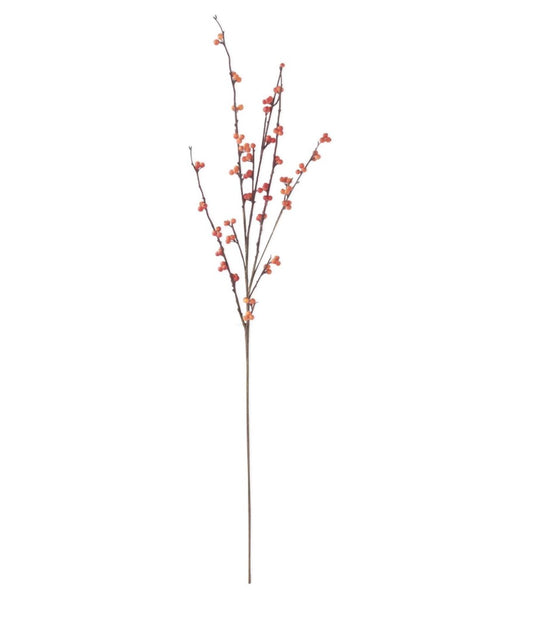 37” Orange Berry Stem