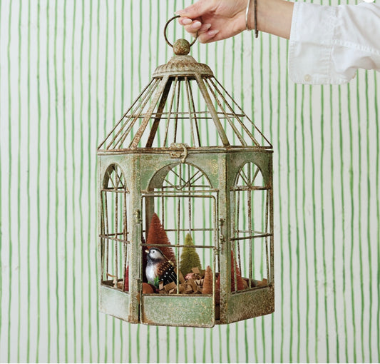 Metal Terrarium, Distress Patina Finish