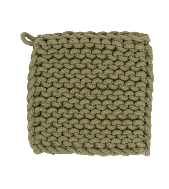 8" Square Cotton Crochet Pot Holder