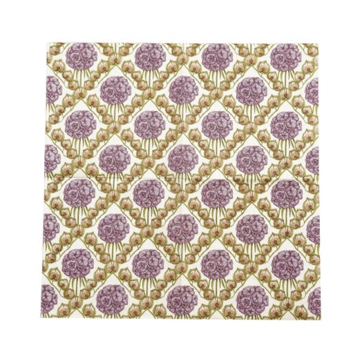 Cocktail Napkins w Flower Bouquet Pattern, multicolor