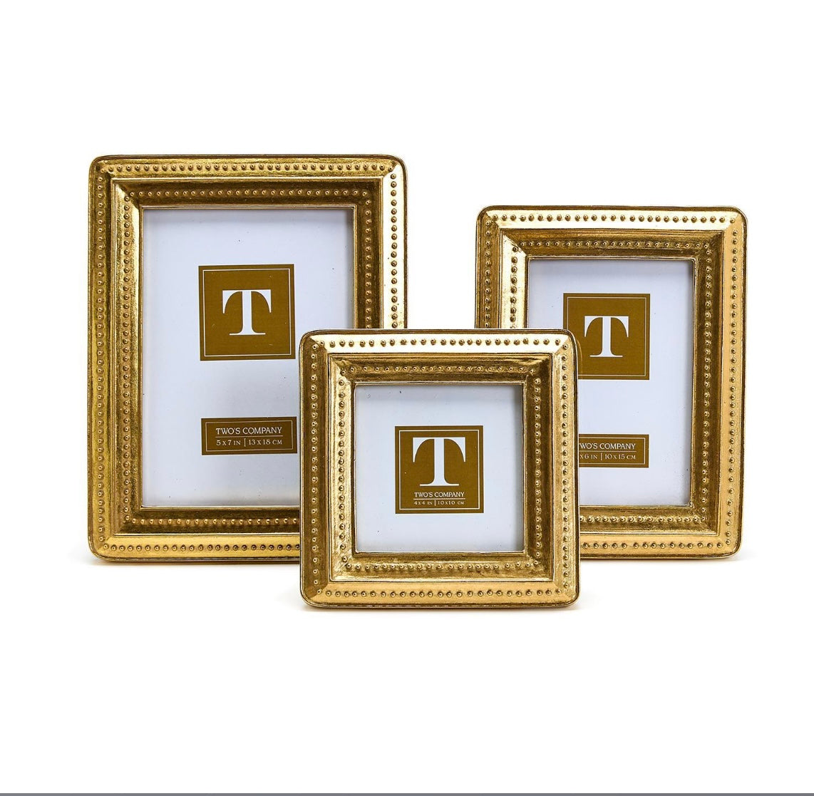 Gold Beaded Edge Photo Frame
