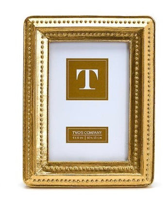 Gold Beaded Edge Photo Frame