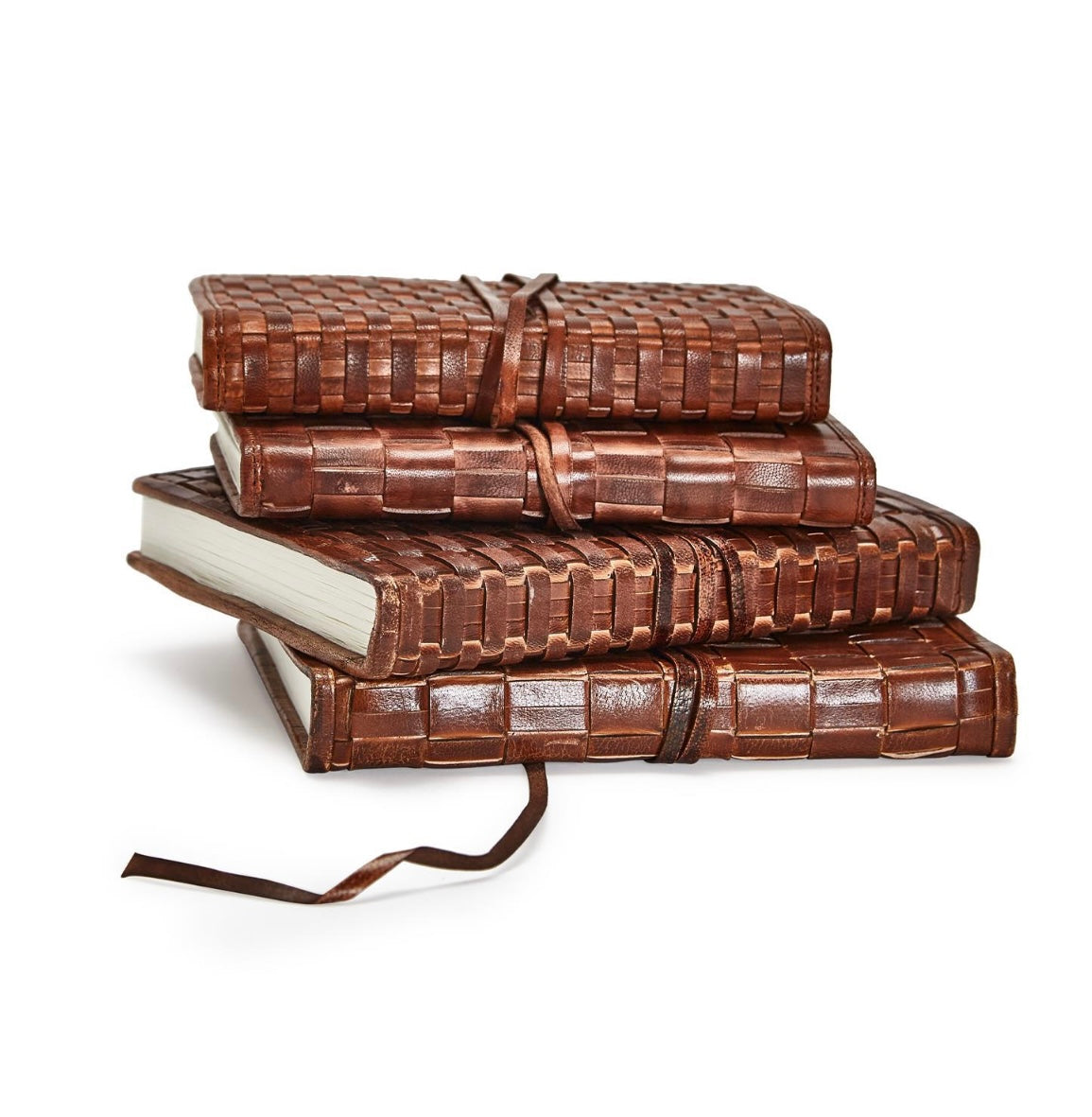 Chestnut Woven Leather Journal