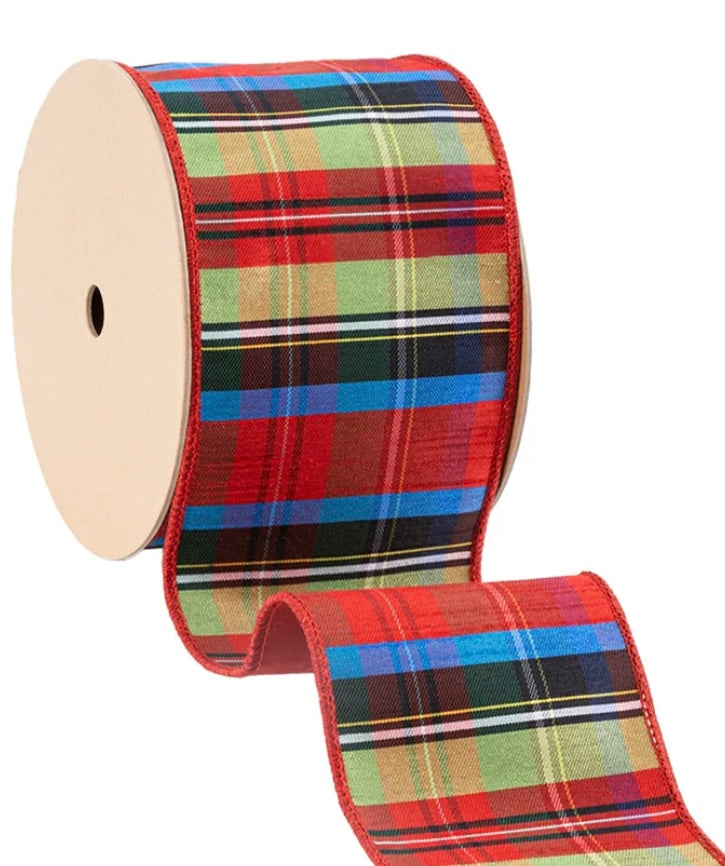 4” Wired Plaid/10yds