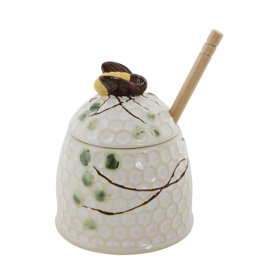 Bee Honey Jar with Honey Dipper