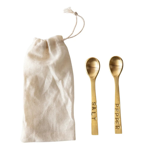 Metal Salt & Pepper Spoon Set