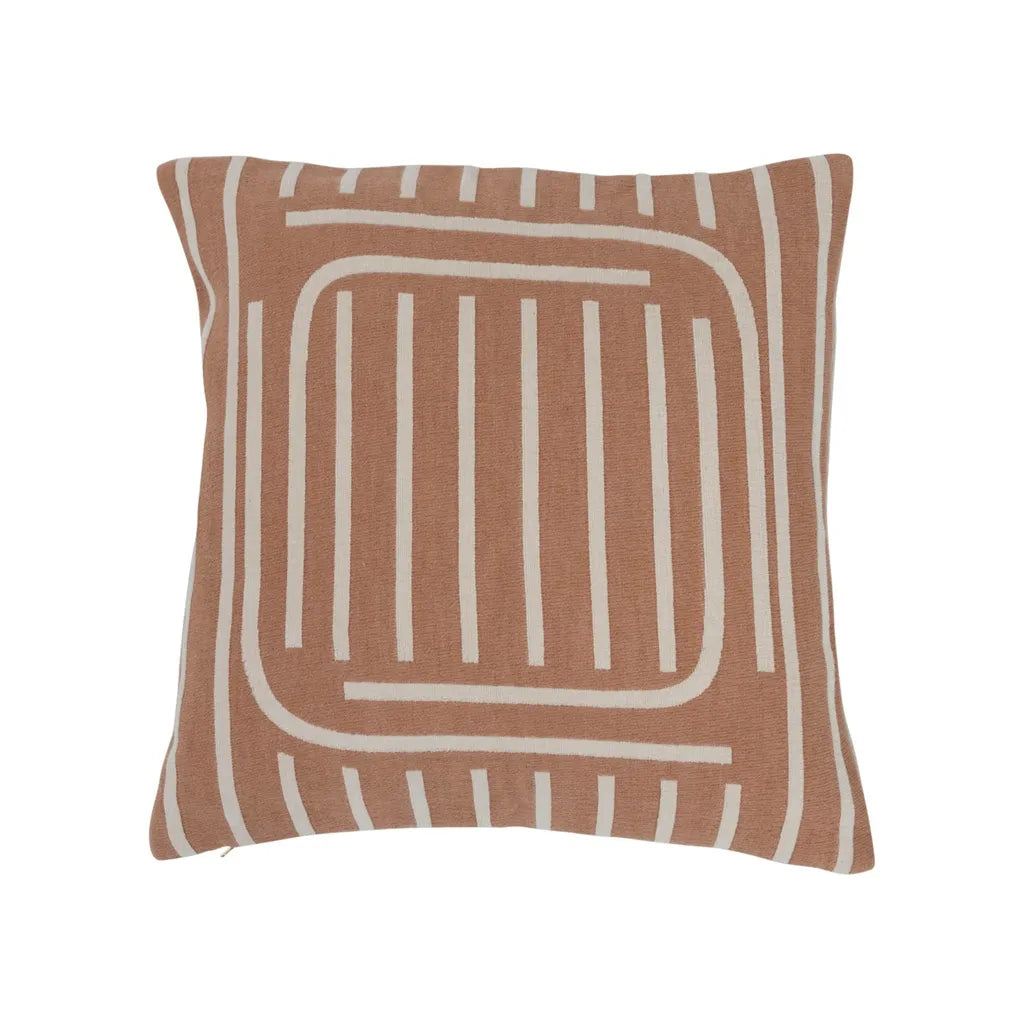 20" Square Woven Cotton Pillow