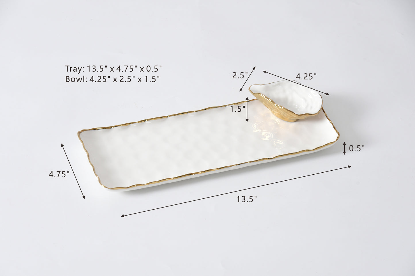 Sushi Tray with Mini Oyster Bowl