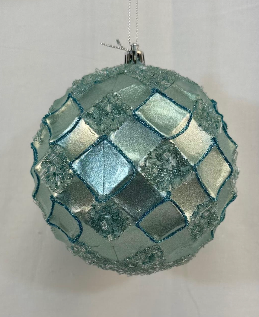 Hammered Ball Ornament with Beads