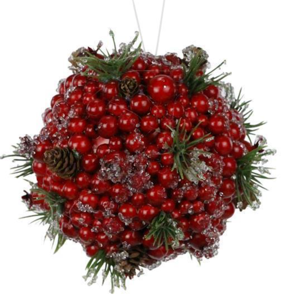 Red Berry and Pine Ornament