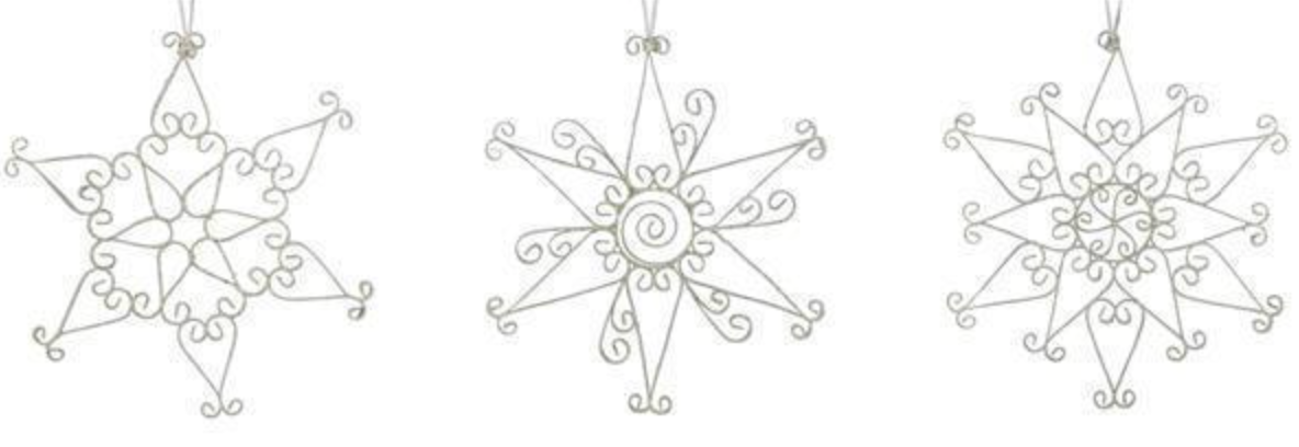 Iridescent White Large Snowflake Ornament