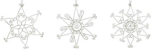 Iridescent White Large Snowflake Ornament